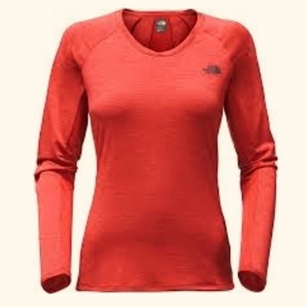 The North Face Ambition Long Sleeve Top Orange Red S